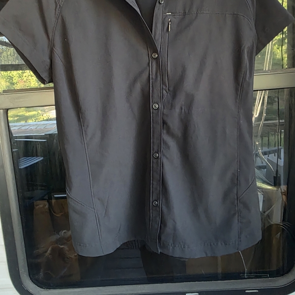 Columbia Womens Dark Gray Short Sleeve Shirt - Picture 3 of 6